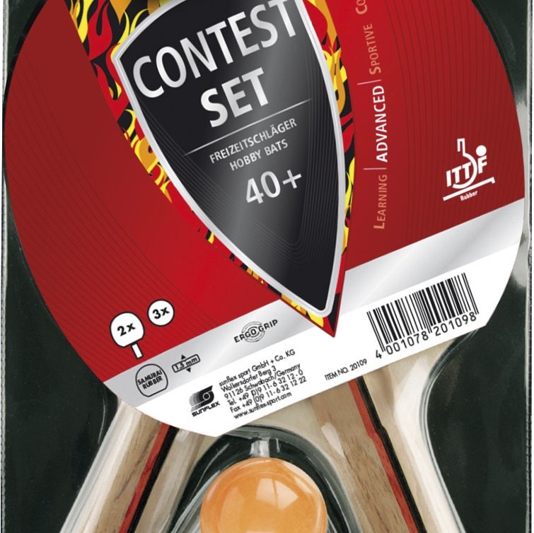 Σετ Ping Pong Sunflex Contest (2 ρακέτες + 3 μπαλάκια)